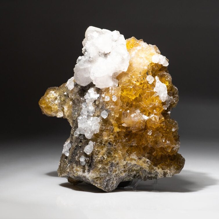 Astro Gallery Of Gems Calcite On Fluorite Crystal Wayfair