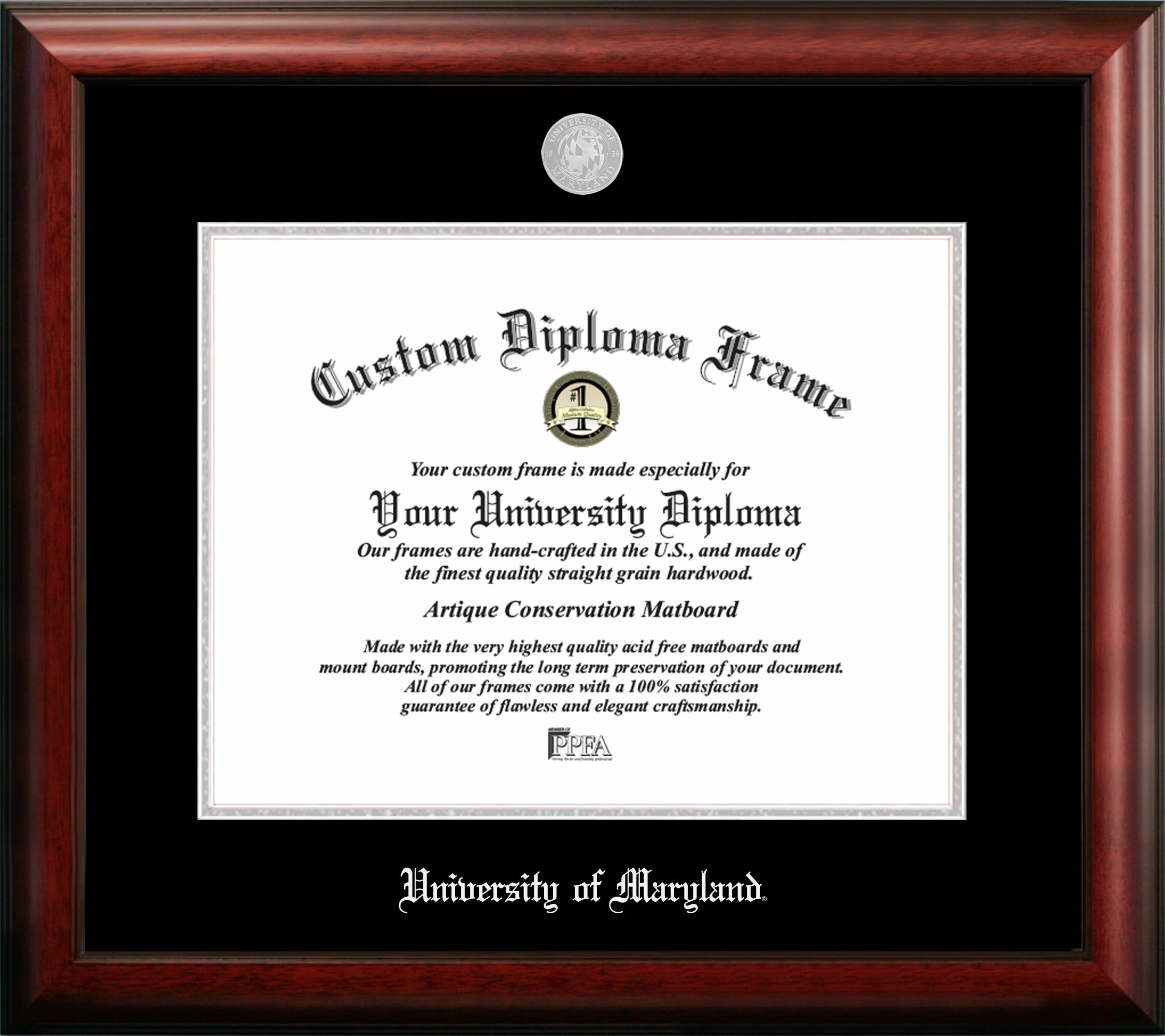Campus Images University Of Maryland Embossed Diploma Picture Frame Wayfair Canada