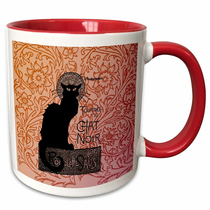 Symple Stuff Sepviva Le Chat Noir French Cat Coffee Mug Wayfair