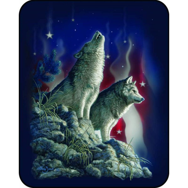 Beautiful Majestic Wolf Fleece Throw Blankets Throws Bedding