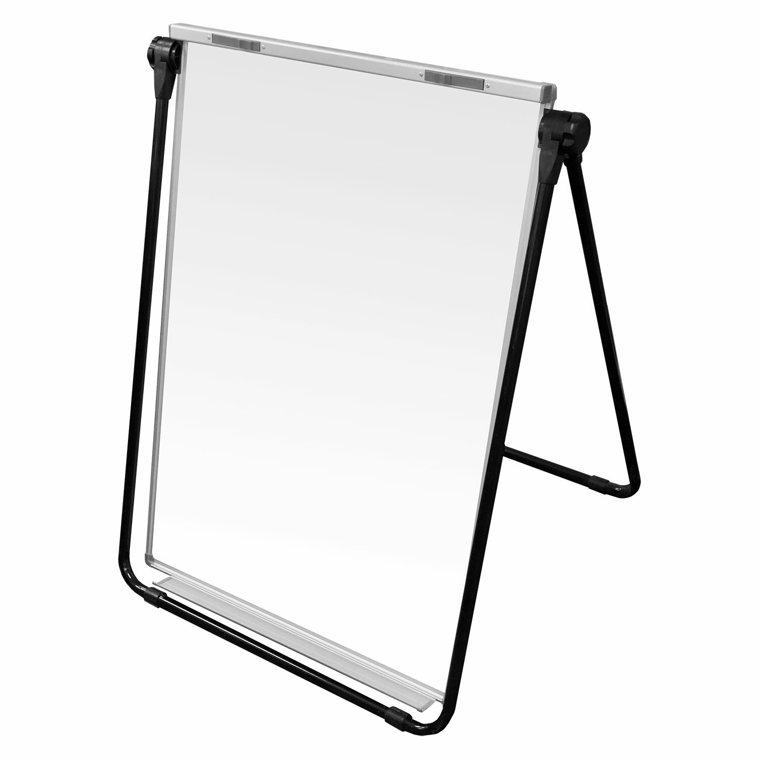 Dry Erase Surface Table Top Free Standing A2 Folding Wedge Whiteboard Mobile Foldable with Carry Handle Dry Wipe Landscape Grey & Red Magnetic Double-Sided Excellent for The Office