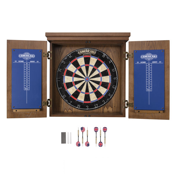 American Legend Charleston Bristle Dartboard And Cabinet Set With Darts Reviews Wayfair