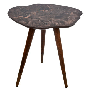 Mazzone Marble Print Wooden End Table
