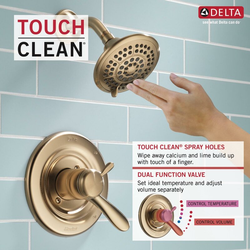 Delta Lahara Tub And Shower Faucet Trim With Lever Handles And
