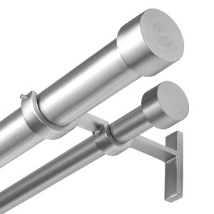 Cappa Solutions Double Curtain Rod and Hardware Set