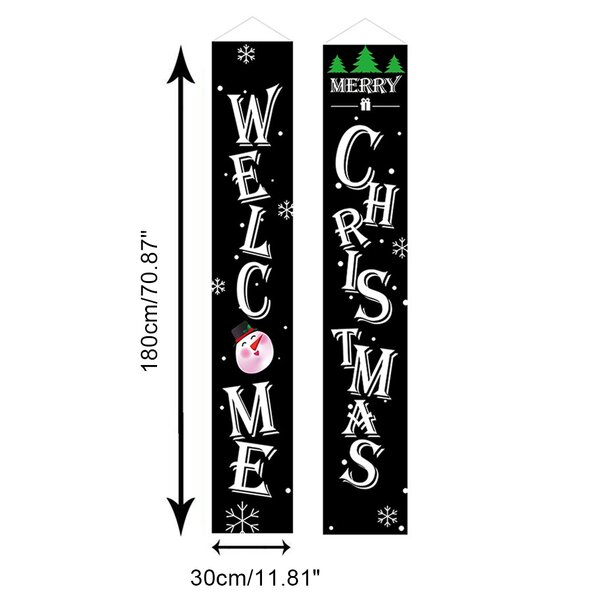 The Holiday Aisle® 2022 New Merry Christmas Happy New Year Signs Xmas Banners For Indoor Outdoor Front Door Living Room Kitchen Wall Party Decor | Wayfair