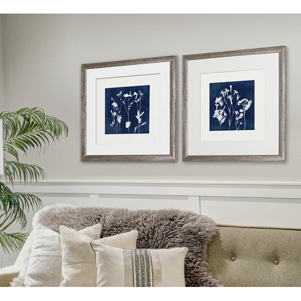 Darby Home Co Cyanotype Botanical I - 2 Piece Picture Frame Print ...