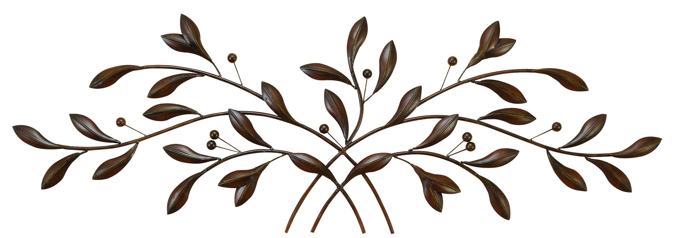 Metal Leaf Wall Decor red barrel studio metal leaf with berries wall décor & reviews Metal Leaf Wall Decor red barrel studio metal leaf with berries wall décor & reviews