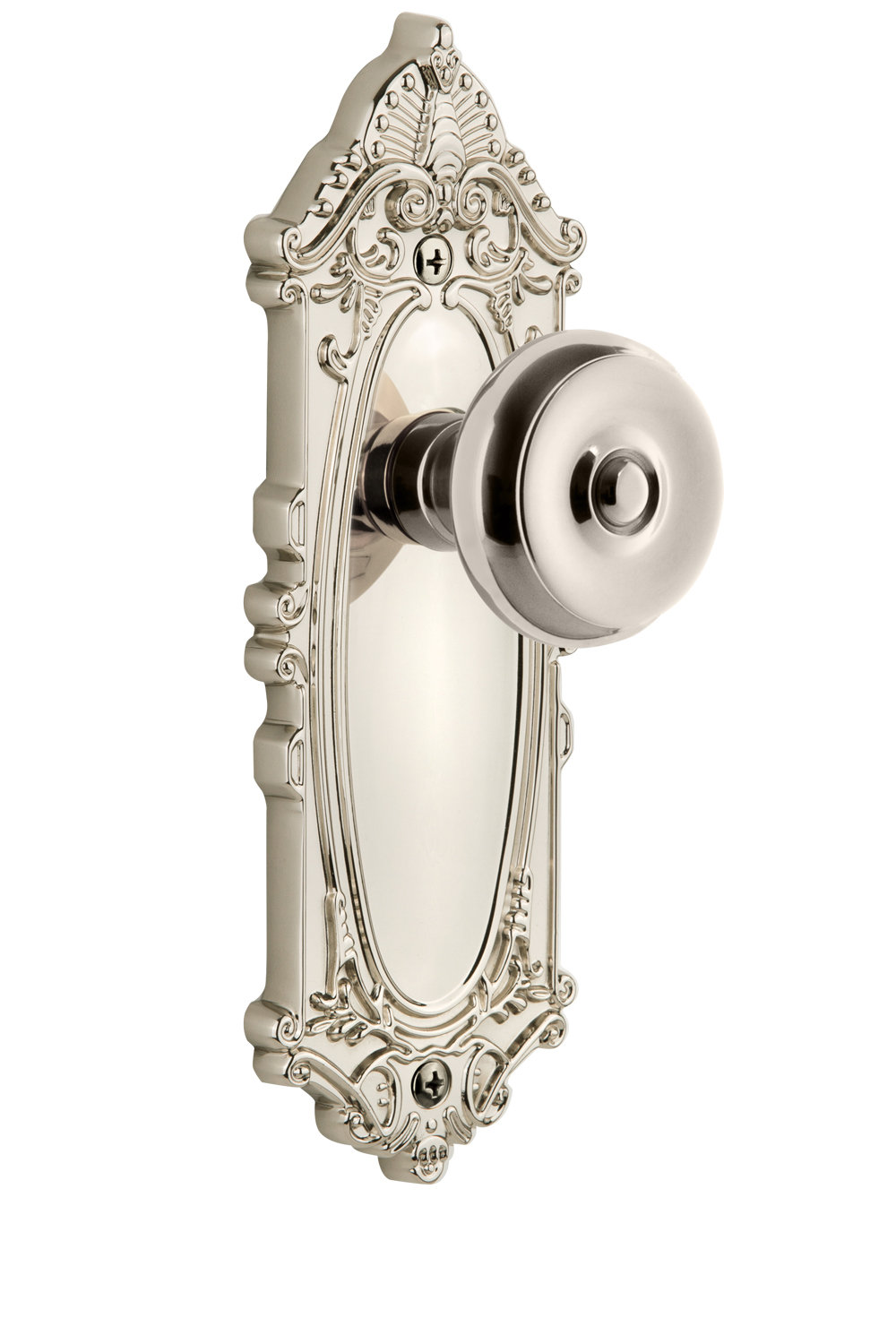 Grandeur Bouton Double Dummy Door Knob With Grande Victorian Long