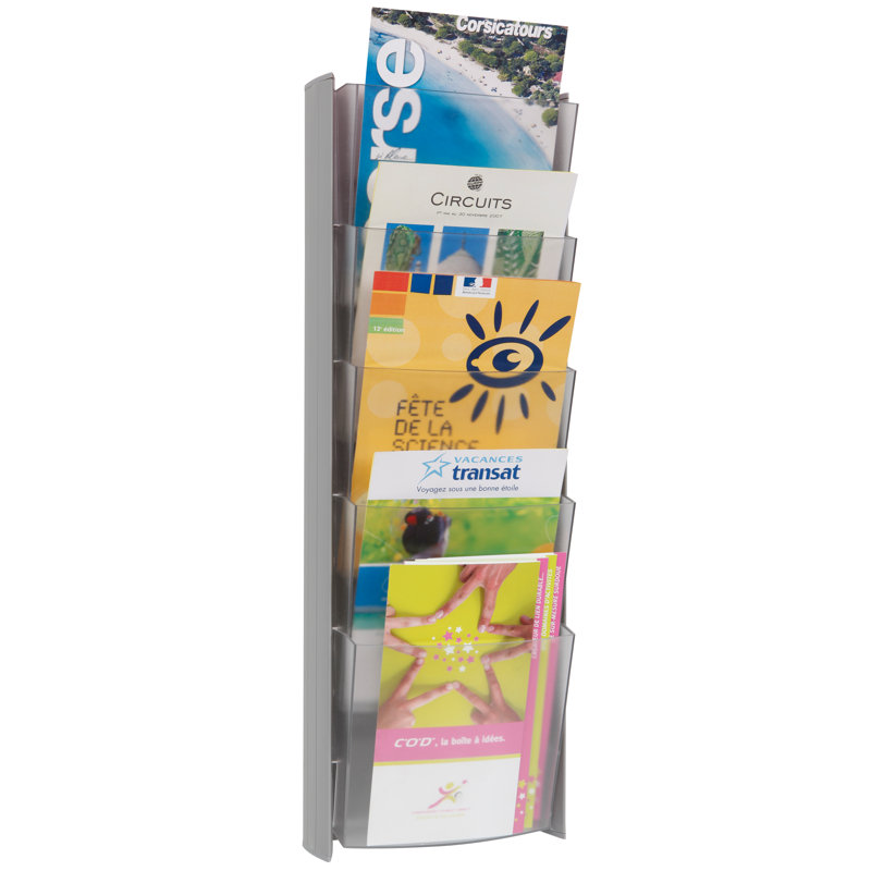 Wall mounted Brochure and Pamphlet Rack