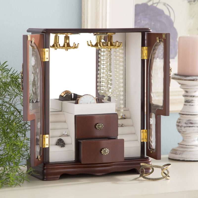 Darby Home Co Raymond 2 Door Jewelry Box Reviews Wayfair