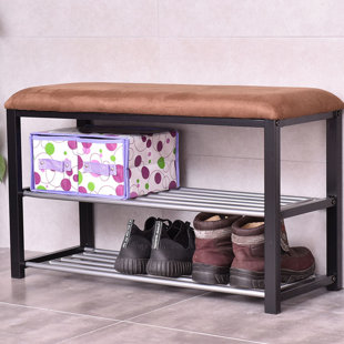 Go to store & view more images Winston Porter 2 Tier Soft Seat Shoe Storage Bench