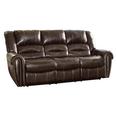 Red Barrel Studio Brady Leather Reclining Sofa Reviews Wayfair Medici Double Reclining Sofa