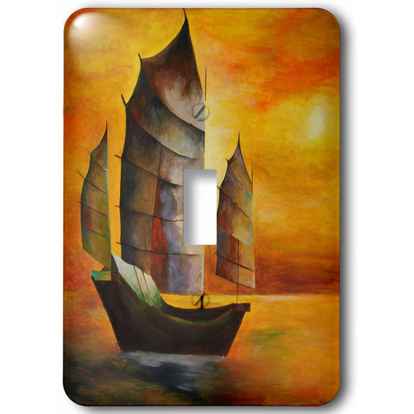 3drose Chinese Junk Fishing Boat 1 Gang Toggle Light Switch Wall Plate Wayfair