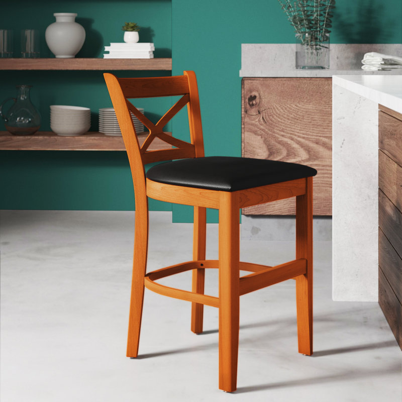 August Grove Helsley Cross Back Bar Counter Stool Reviews