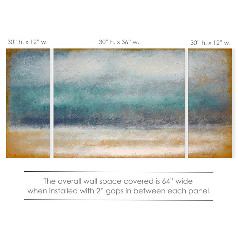 Langley Street Tempest By Norman Wyatt Jr 3 Piece Wrapped Canvas Painting Print Set Reviews Wayfair