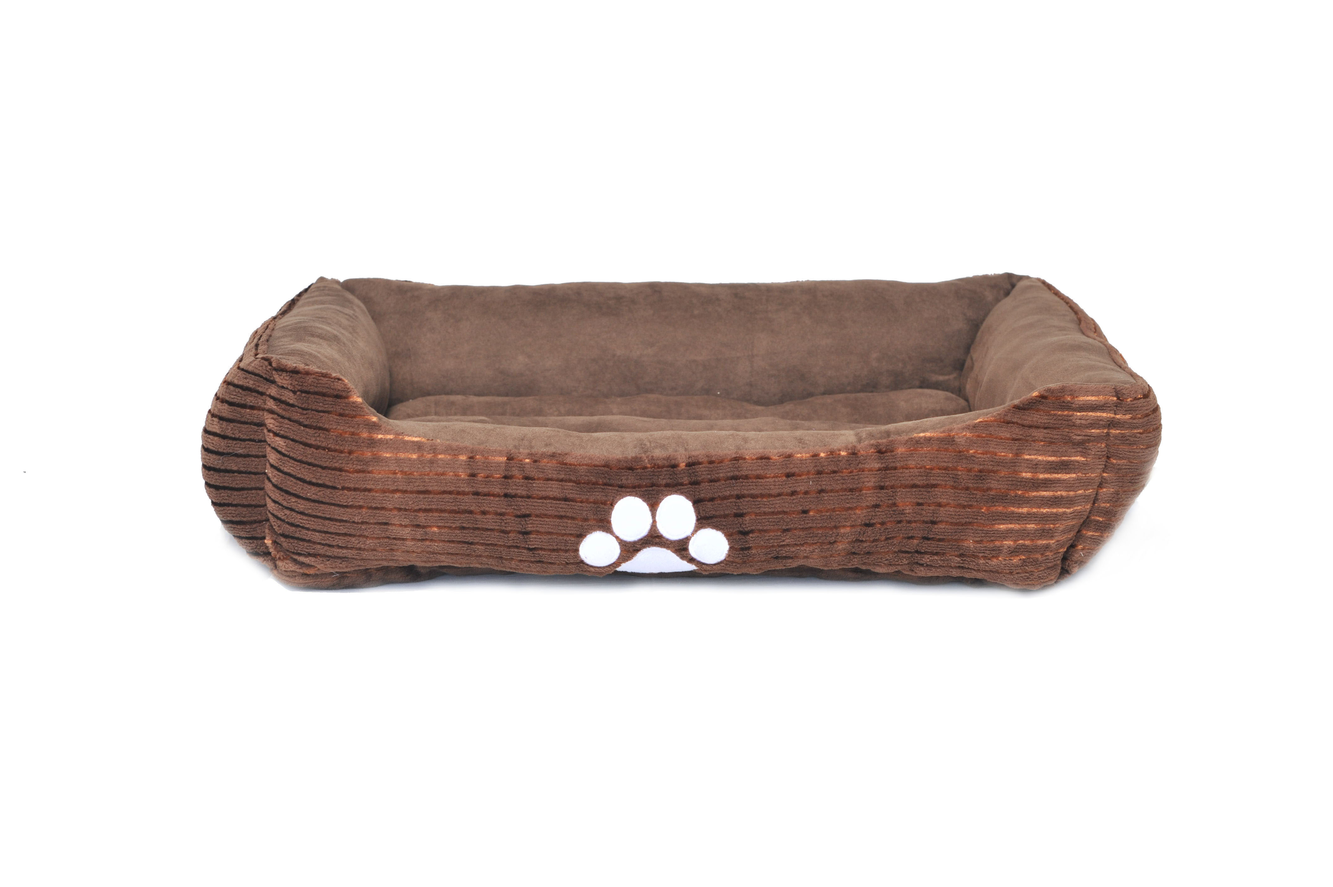 Tucker Murphy Pet Avelar Reversible Dog Paw Print Bed Bolster Avelar Reversible Dog Paw Print Pet Bed
