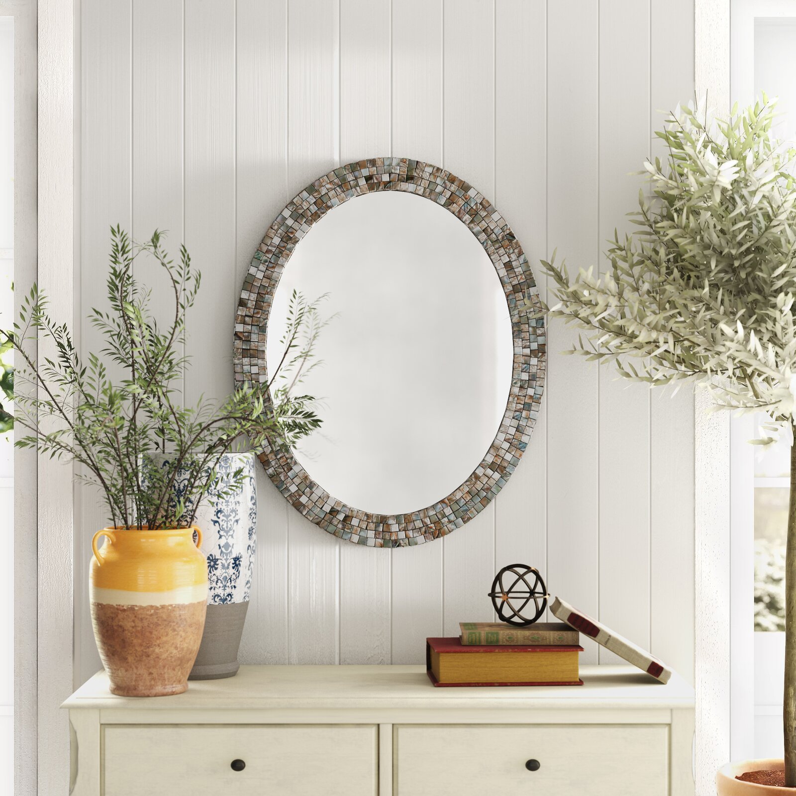 Modern Mosaic Wall Decorations - Funke Wall Mirror