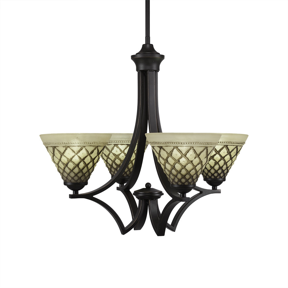 World Menagerie Cambridge 4 Light Shaded Classic Traditional Chandelier Wayfair