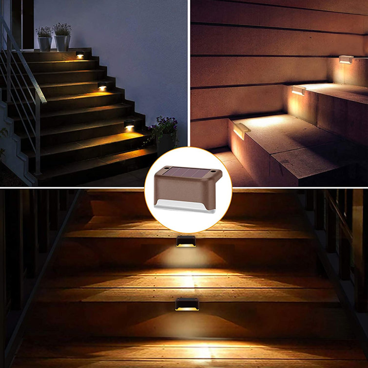 Patio Yard Solar Lights Outdoor Step Light Waterproof LED Lights for Stair 