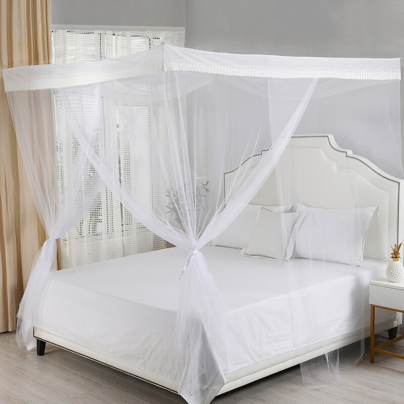 Red Barrel Studio Djibril 4 Post Hanging Mosquito Polyester Bed Canopy
