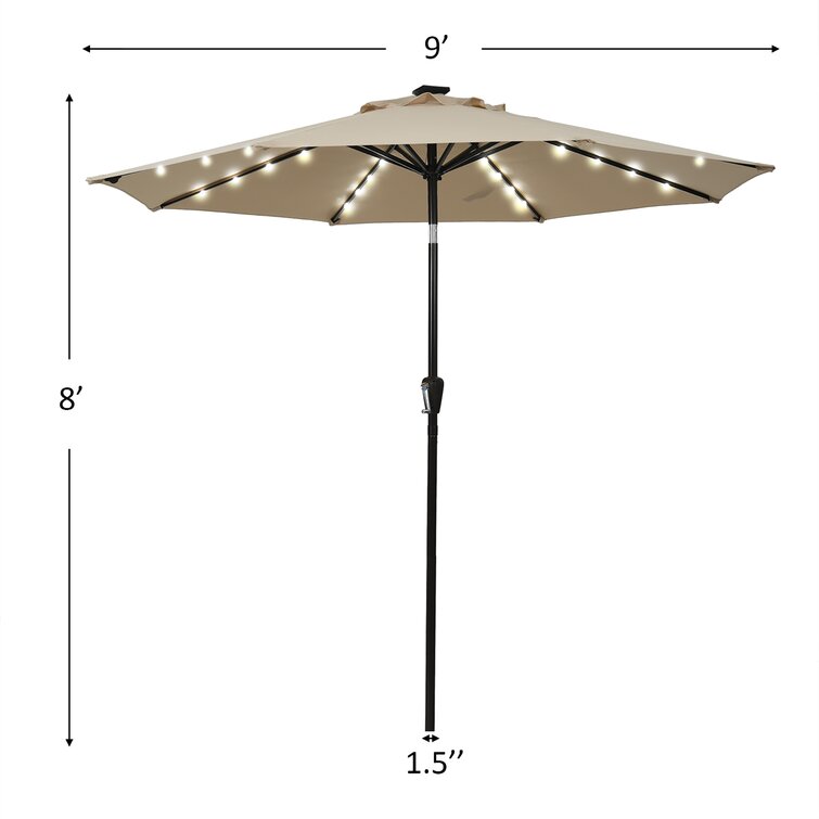 jericho lighted market umbrella