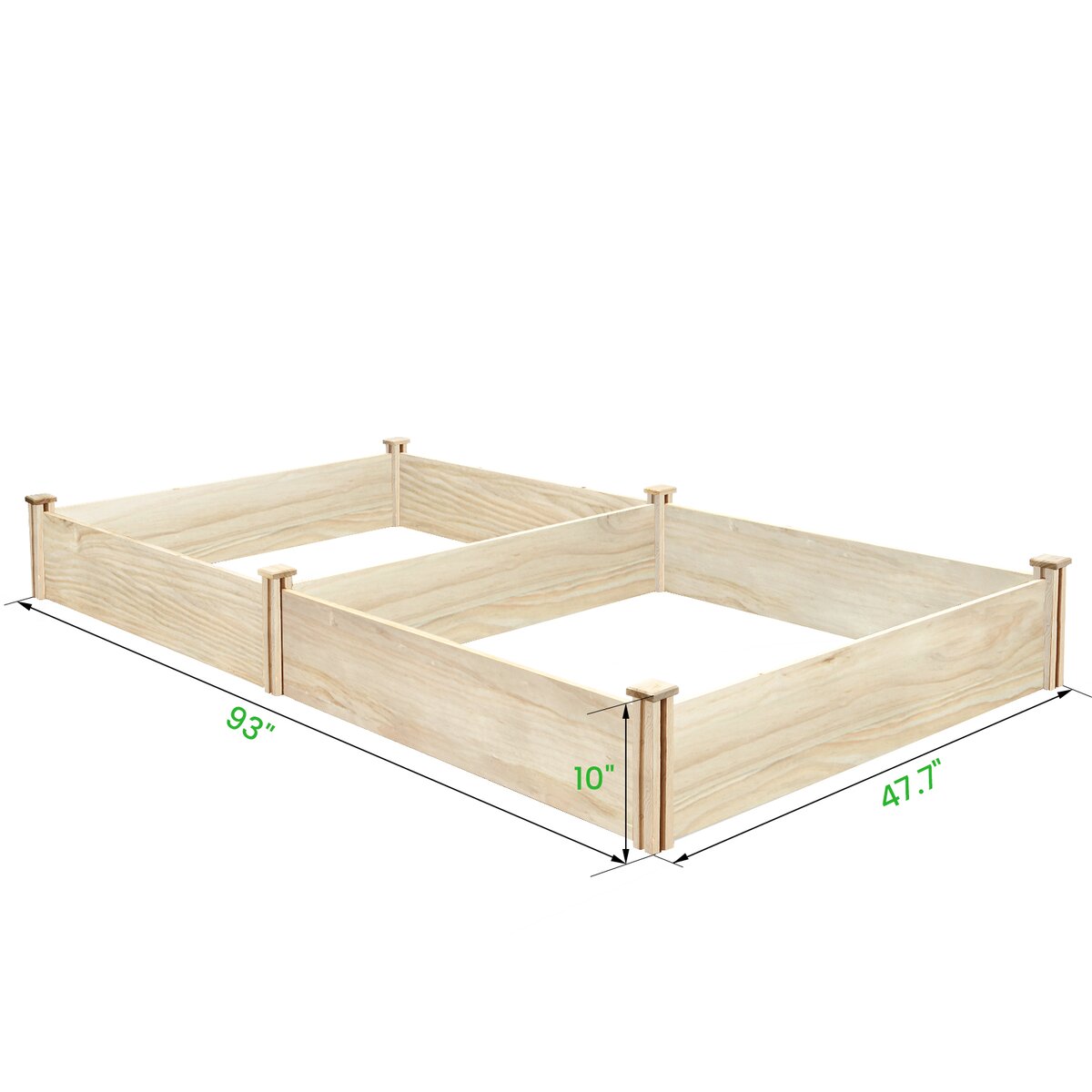 Sol 72 Outdoor™ Chelan 8 ft x 4 ft Wood Raised Garden Bed & Reviews ...