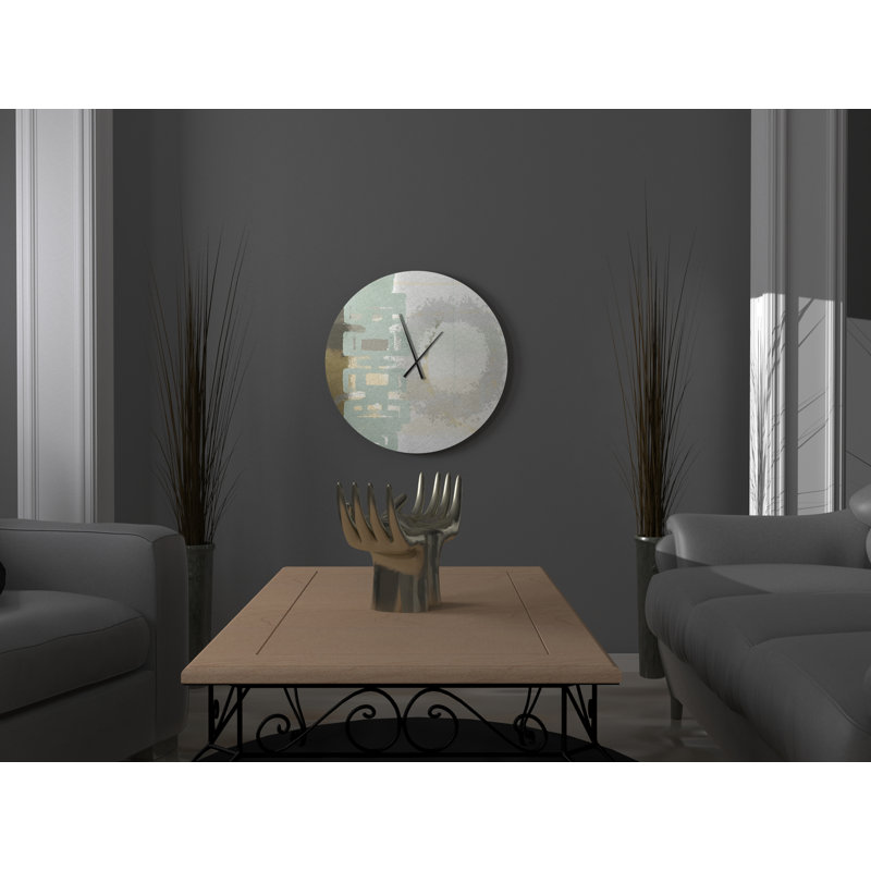 Ebern Designs Guiltless Resounding Abstract Metal Wall Clock Wayfair