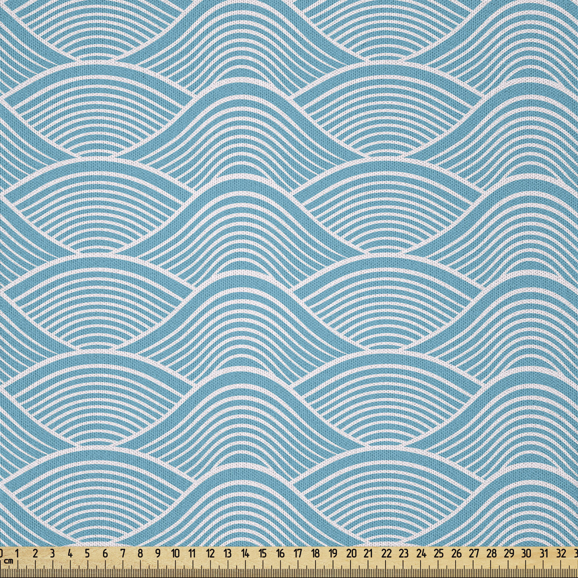 Bless international Ambesonne Blue Fabric By The Yard, Ocean Inspired Waves  Pattern With Japanese Influences Nautical Maritime Aquatic, Microfiber  Fabric For Arts And Crafts Textiles & Decor, 10 Yards, Sky Blue White |