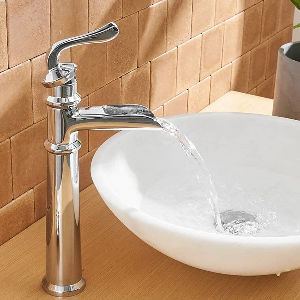 Brushed Nickel Bathroom Basin Sink Lavatory Tap Mixer Single Handle Hole Faucet 