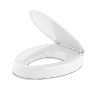 Hyten Elevated Toilet Seat with Quiet-Close Lid and Seat and Grip-Tight Bumpers ( incomplete) 