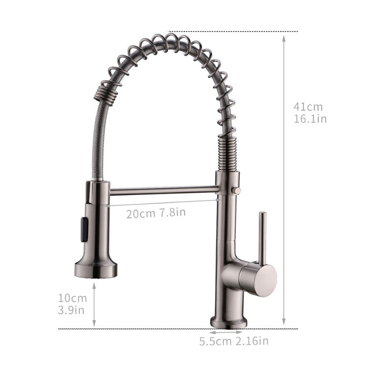 Ellijay Pull Down Single Handle Kitchen Faucet with Side Spray