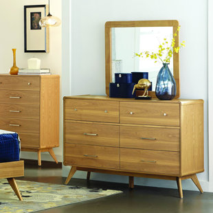 Go to store & view more images Langley Street Garvey 6 Drawer Double Dresser with Mirror