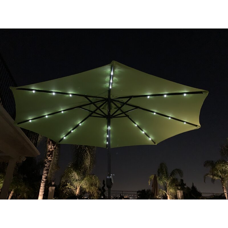 Bay Isle Home Kittrell Solar 9 Market Umbrella Reviews Wayfair