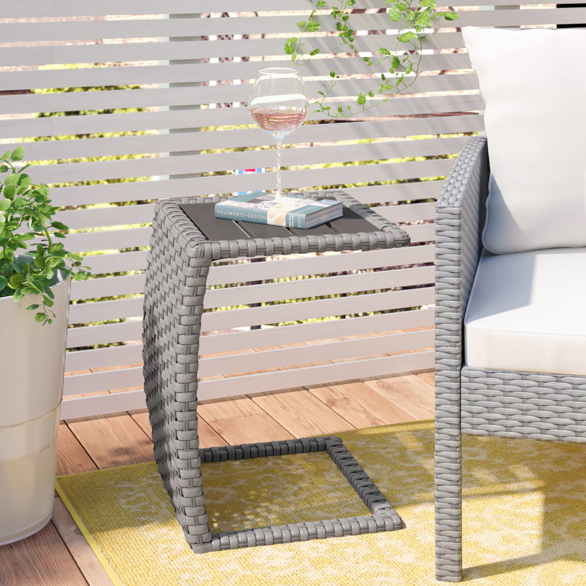 Sol 72 Outdoor Romford Wicker Side Table Reviews Wayfair