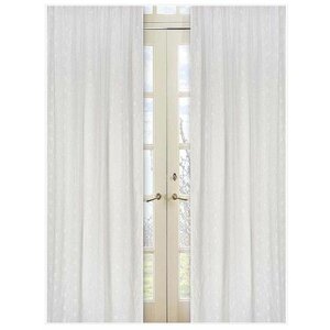 Eyelet Nature/Floral Semi-Sheer Rod pocket Curtain Panels (Set of 2)