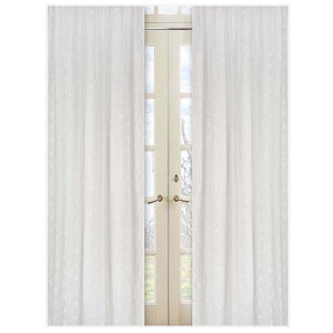 Eyelet Nature/Floral Semi-Sheer Rod pocket Curtain Panels (Set of 2)