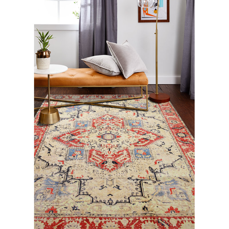 Savala Red Beige Area Rug