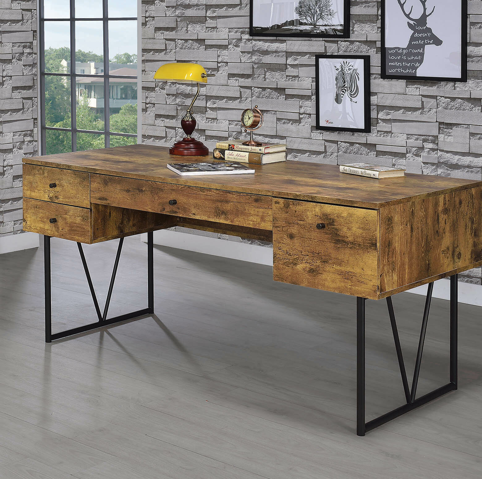 Union Rustic Seiler Writing Desk Wayfair