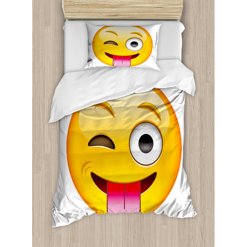 Ambesonne Emoji Cartoon Like Technologic Smiley Duvet Cover Set Wayfair Just like when you edited a digital photo of your graduation photo that you put some emojis into it to make fun and add some spice. wayfair com