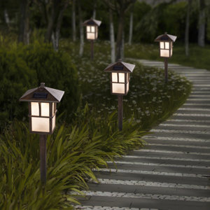Pagoda Solar 1-Light Pathway Light (Set of 2)