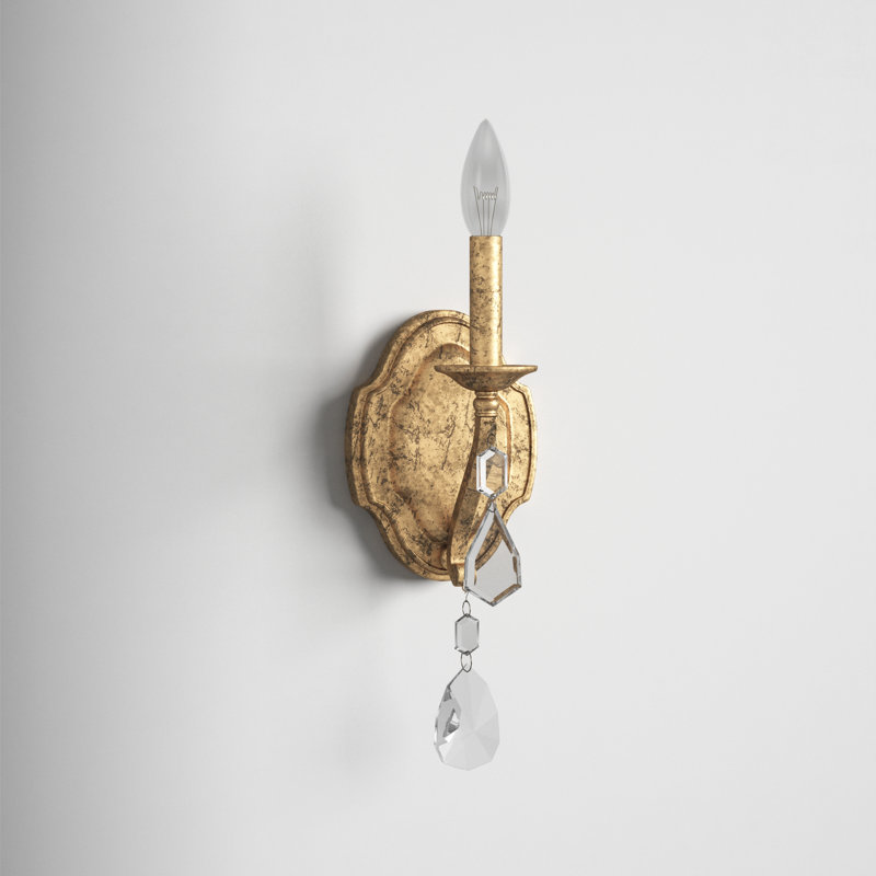 broken)Betta 1-Light Candle Wall Light Finish: Antique Gold