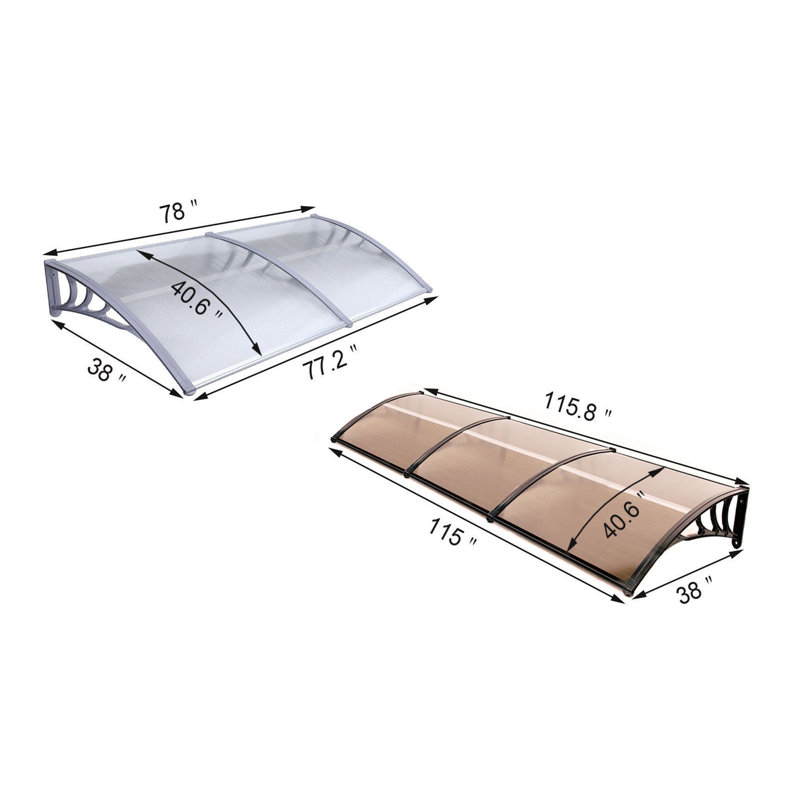 Mcombo 10 Ft W X 3 Ft D Plastic Standard Door Awning Reviews Wayfair