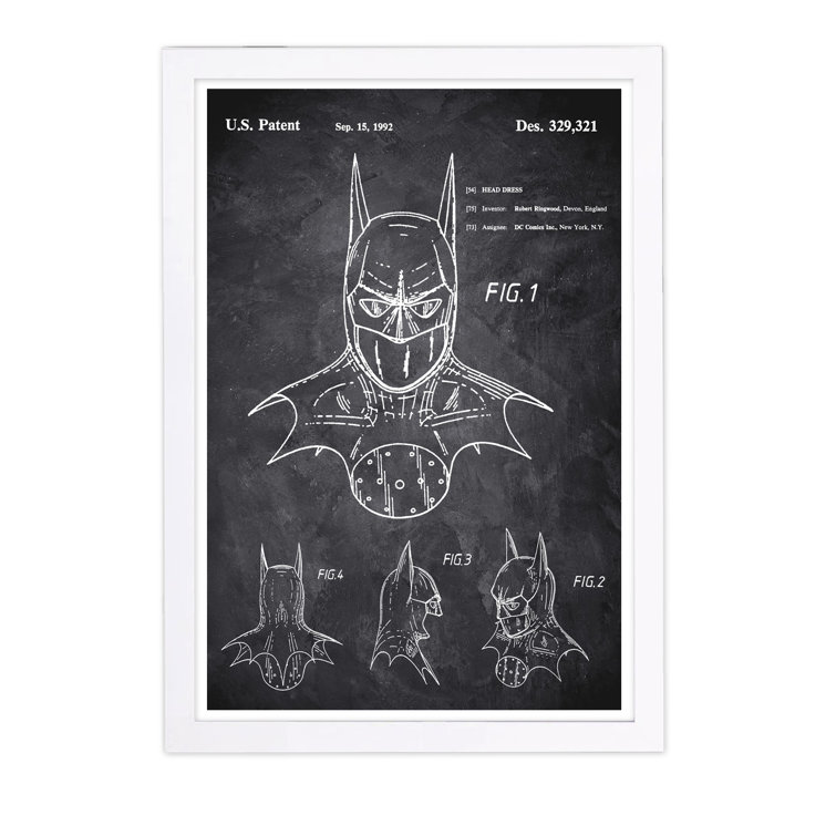 Art Remedy Batman 1992 Chalkboard By Oliver Gal Picture Frame Drawing Print Wayfair