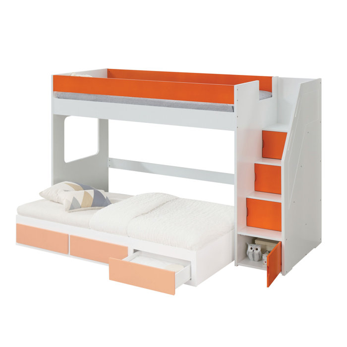 Harriet Bee Shepardson Twin Loft Bed With Trundle And Drawers
