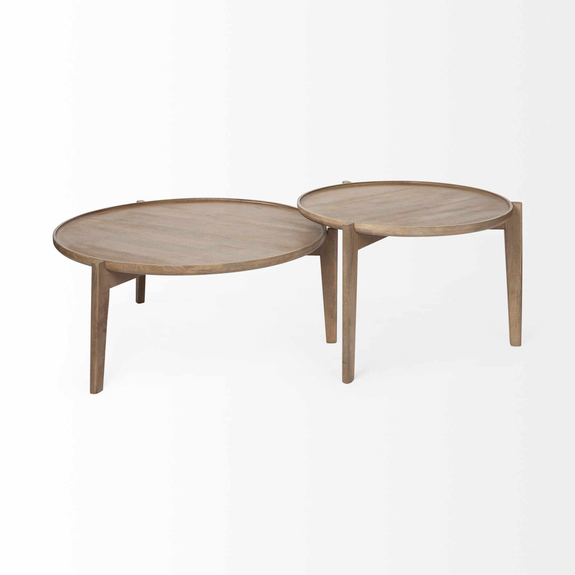 Corrigan Studio Archambault Solid Wood 3 Legs 2 Nesting Table Wayfair
