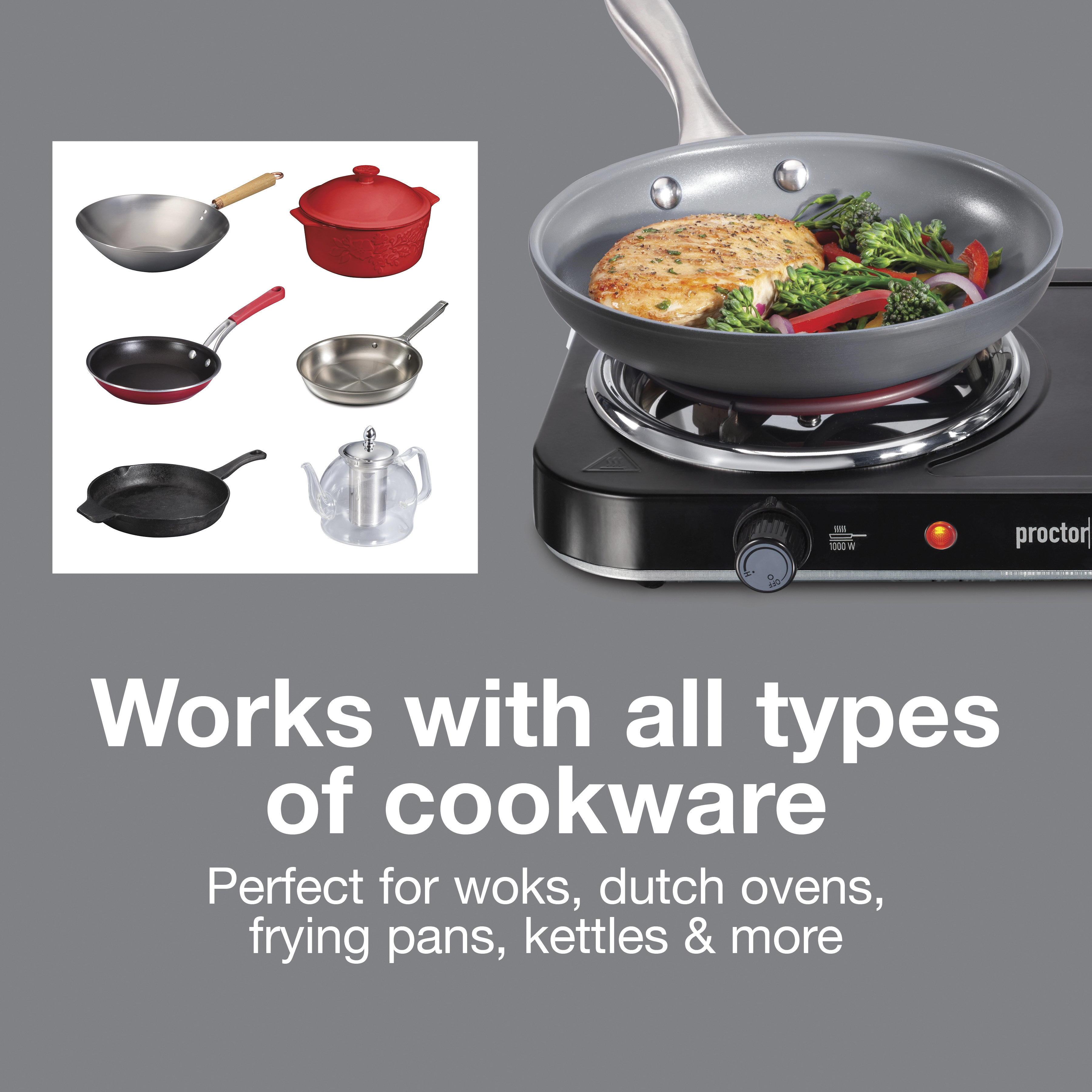 Proctor Silex Electric Double Burner & Reviews Wayfair