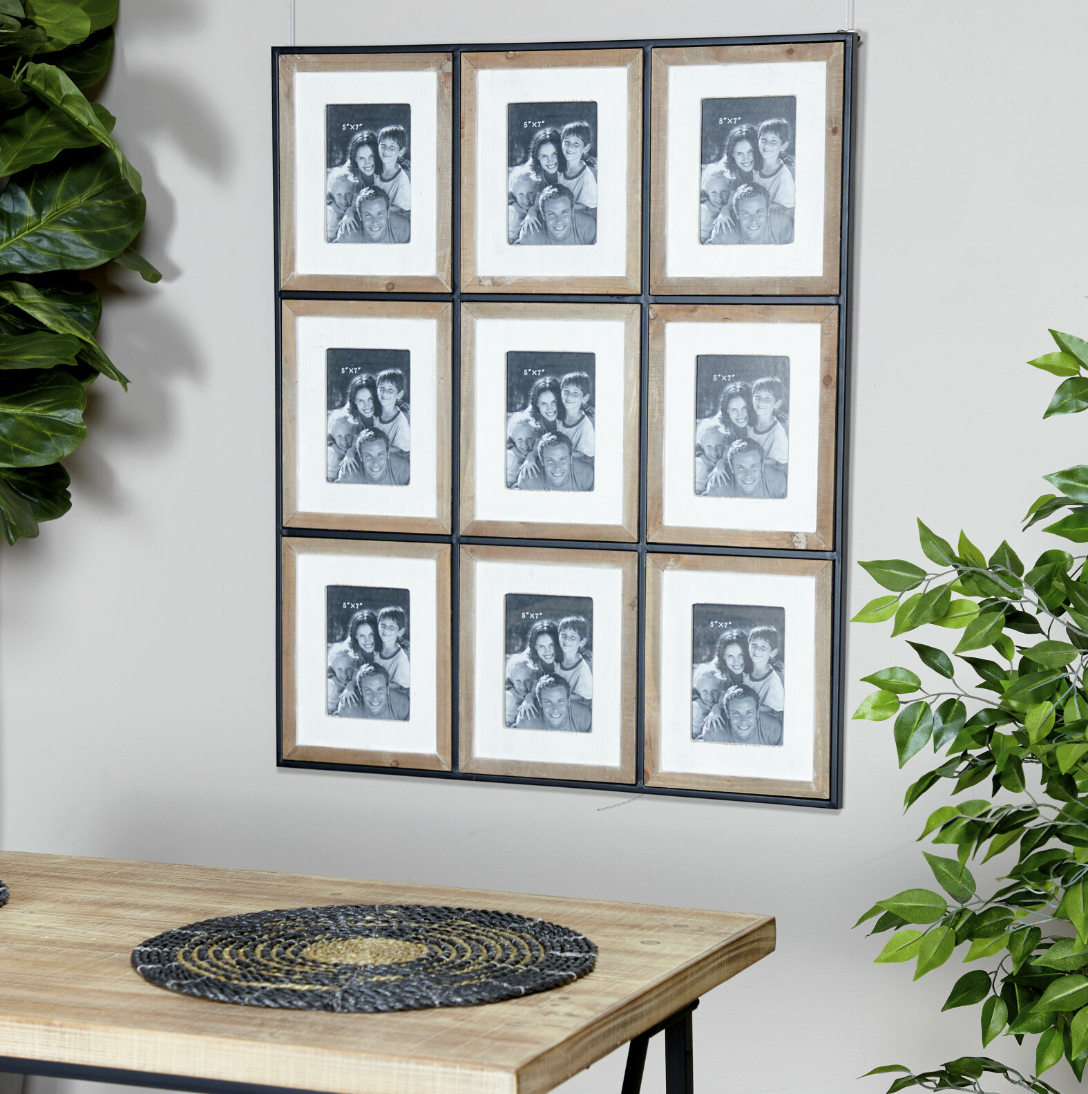 16PCS Black Solid Wood White Wall Mounted Photo Frame Mixed Lot Home Decoration 