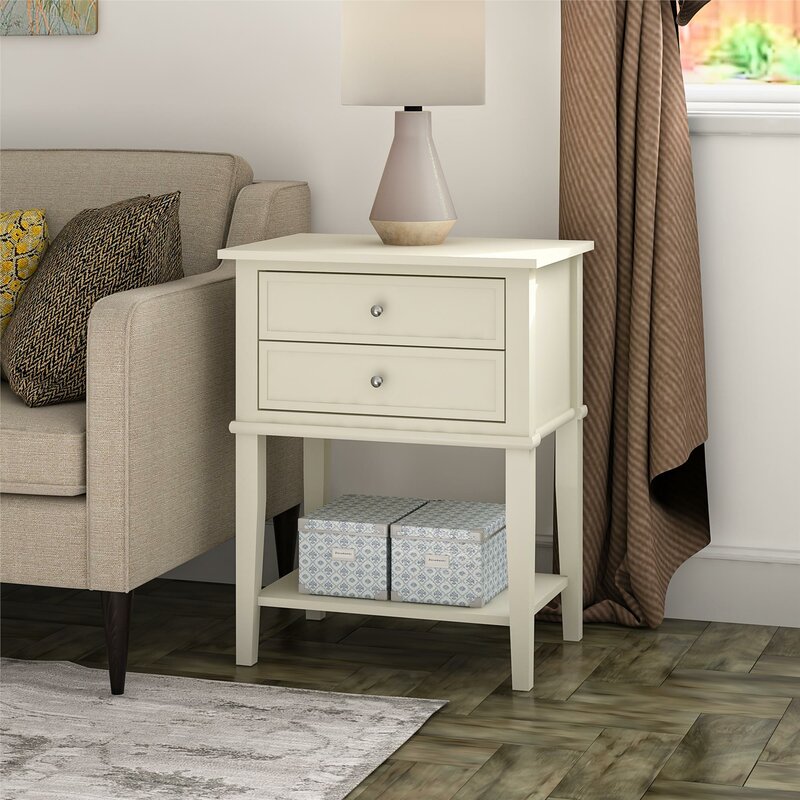 Beachcrest Home Dmitry 2 Drawer End Table & Reviews