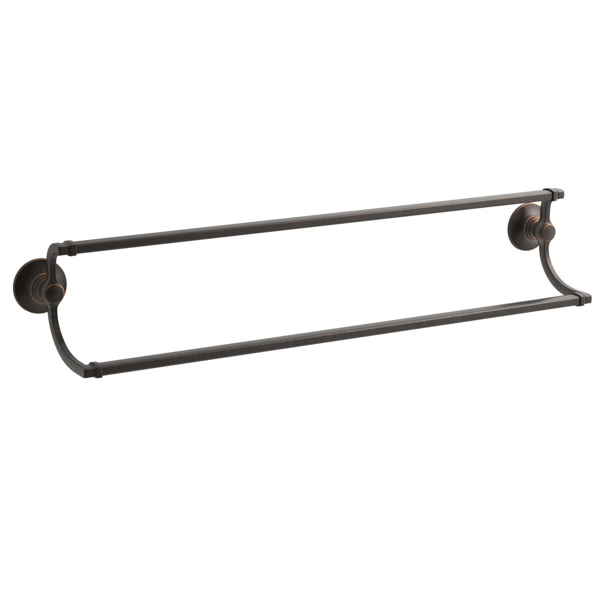 K114132BZ,CP,SN Kohler Bancroft Double 24" Wall Mounted Towel Bar